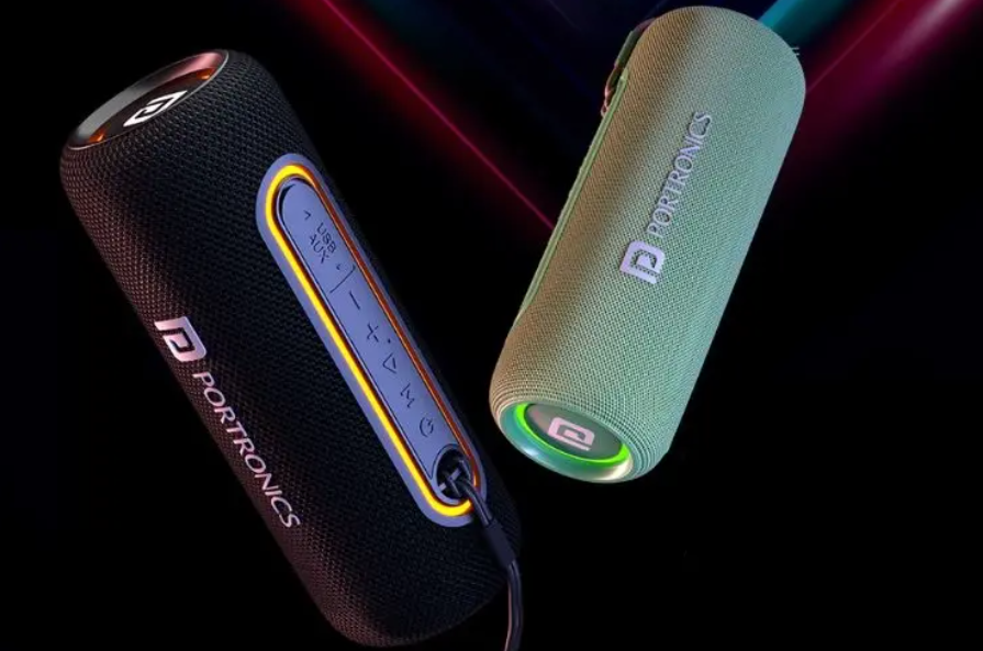 Portronics Resound 2 review, Portronics Resound 2 review by noistech, Audio technology, Best Wireless Speaker, Bluetooth Speaker, Green and Black color Speaker, under 2000 price, Portronics Resound 2 Design