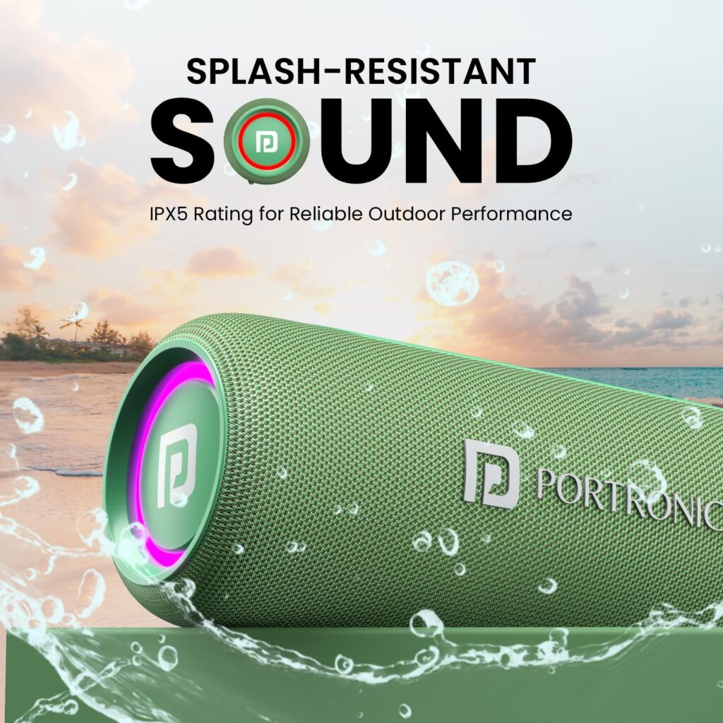 Portronics Resound 2, Bluetooth Range Exploration,  Resound 2 Performance, Speaker Design, Stereo Channel Sound, Portable Speaker Range, noistech, Kaif Vershyani Review
