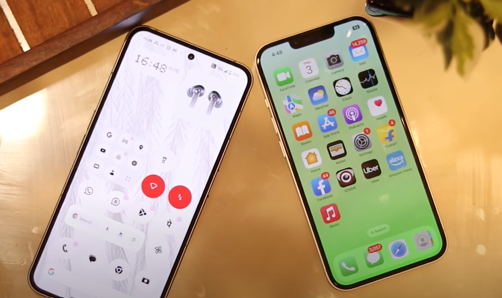 Nothing Phone (2) vs. iPhone 13 features, Nothing Phone (2) vs. iPhone 13 display sizes, technology review
