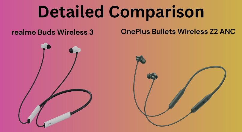 OnePlus Z2 ANC vs. Realme Wireless 3 Earphones, OnePlus Z2 ANC vs. Realme Wireless 3 design