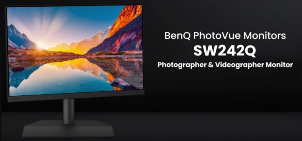 BenQ SW242Q monitor Photographer monitor Videographer monitor Color accurate monitor