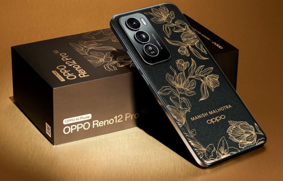 OPPO Reno 12 Pro 5G pre-order India, OPPO Reno 12 Pro 5G black and gold edition
