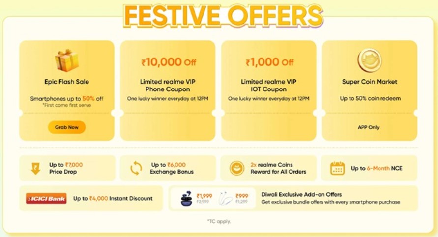 Realme Diwali Sale 2024, Realme Diwali sale flagship, Realme Diwali Sale offers